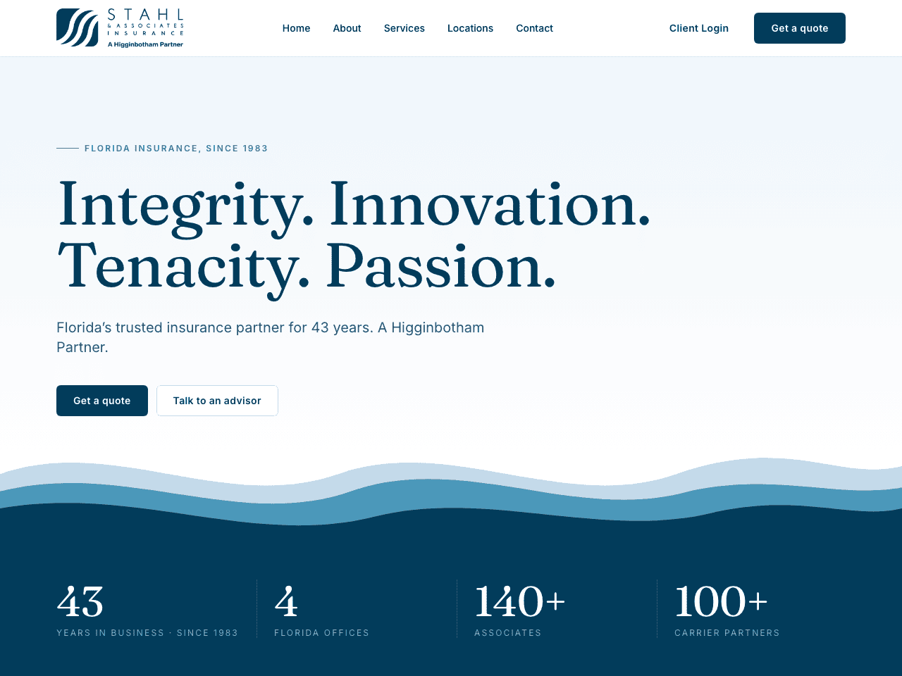 Stahl & Associates Insurance redesign